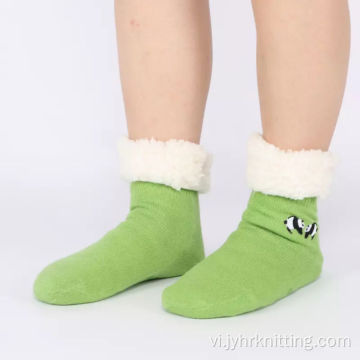 Lông cừu mùa đông chunky không trượt vớ vớ Slipper